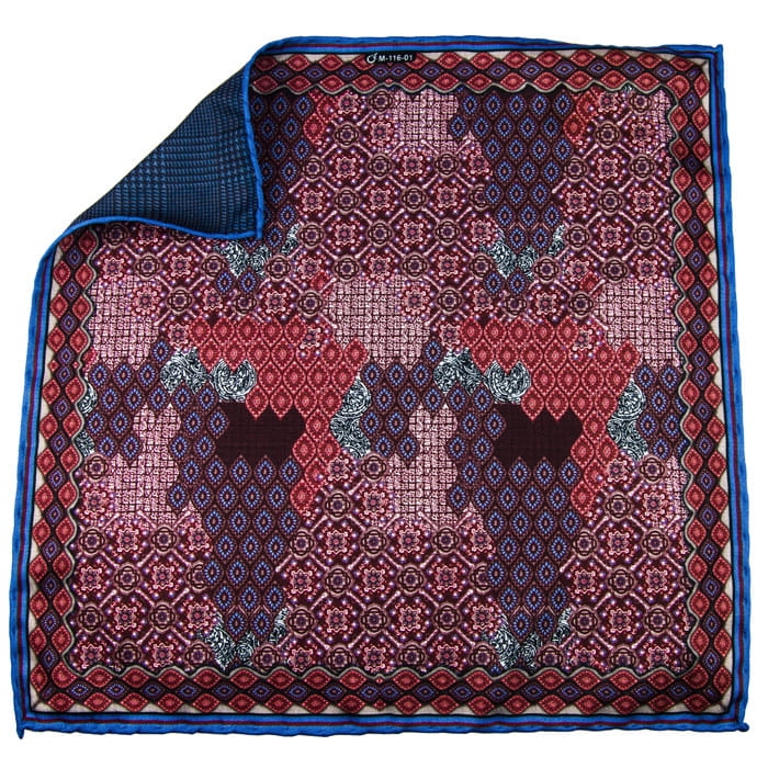 EM Men's Accessories poszetka dwustronna mikrofibra bordo.jpg