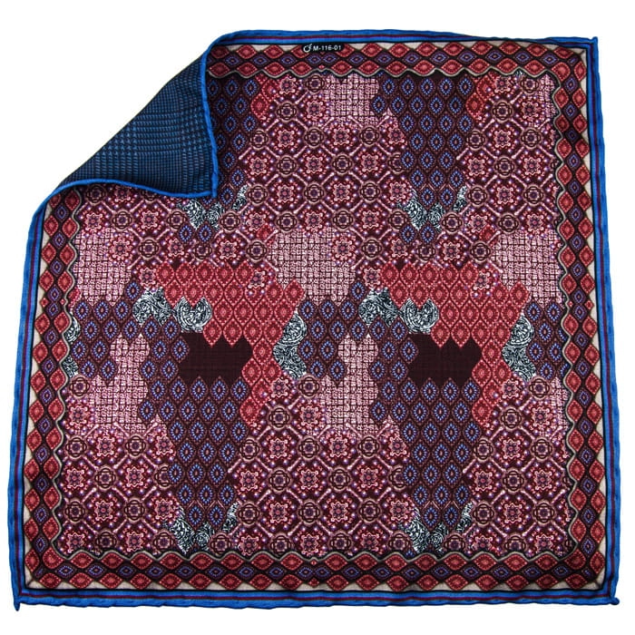 EM Men's Accessories poszetka dwustronna mikrofibra bordo.jpg
