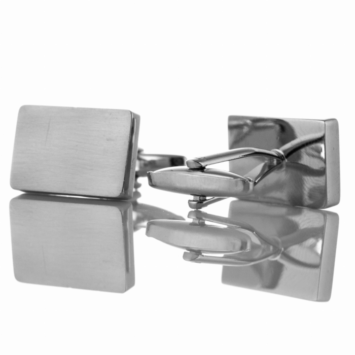 EM Men's Accessories spinki do mankietów srebrne prostokątne klasyczne.jpg