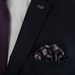 EM Men's Accessories poszetka bordowa mikrofibra paisley.jog