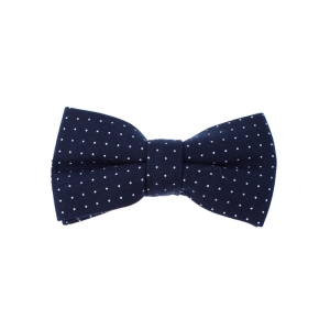 Mucha bawełniana granatowa w groszki