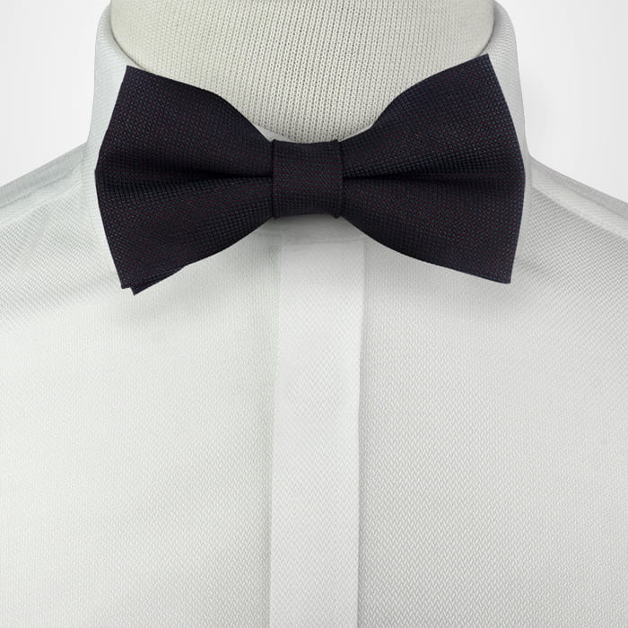 Mucha wełniana - brązowo-granatowa w mikrowzór