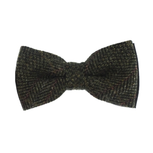 Mucha wełniana - zielono oliwkowa w jodełkę