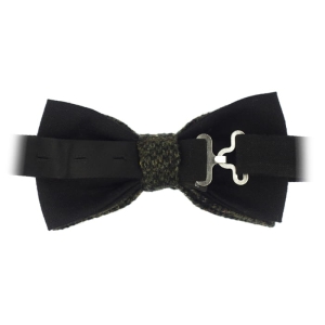 Mucha wełniana - zielono oliwkowa w jodełkę