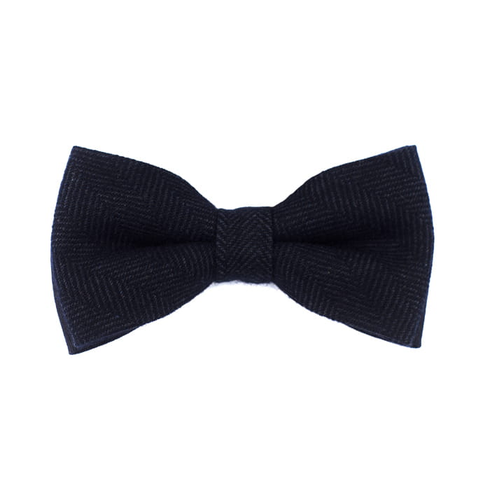 Mucha wełniana - granatowa w jodełkę