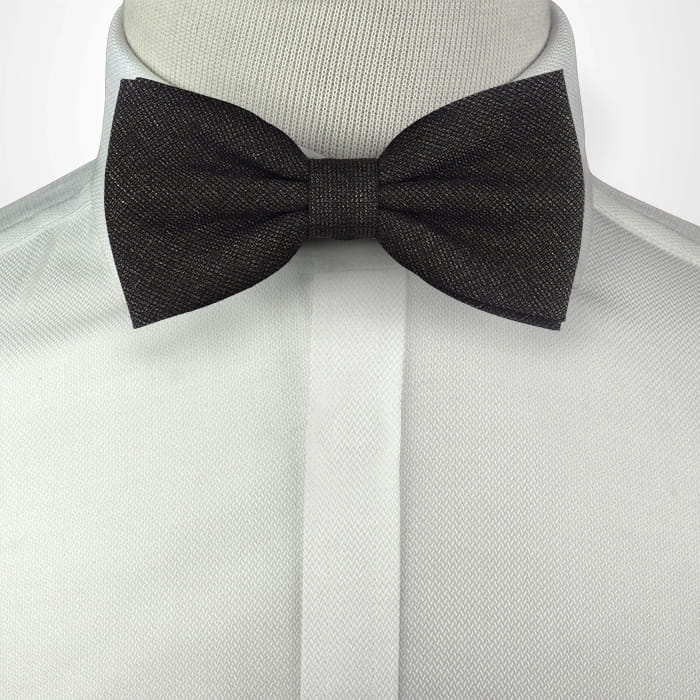 Mucha wełniana - ciemnobrązowa melanżowa