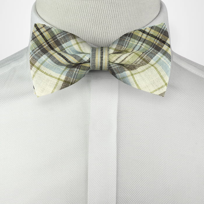 Mucha lniana w kratę