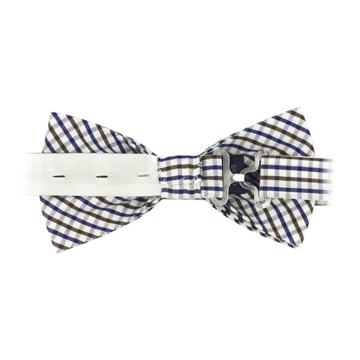 Mucha bawełniana - biała w kratkę