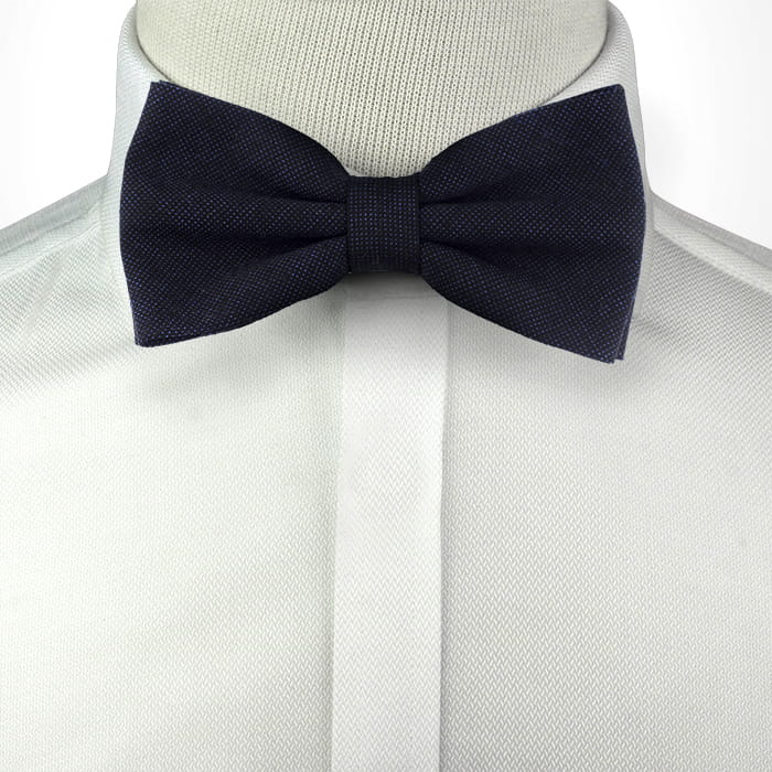 Mucha bawełniana granatowa w mikrowzór