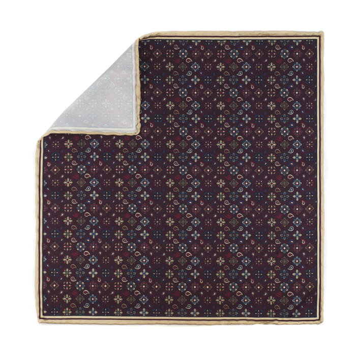 EM Men's Accessories poszetka z mikrofibry bordowa paisley.jpg