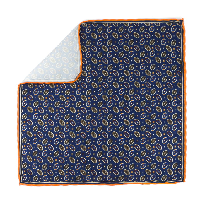EM Men's Accessories poszetka z mikrofibry niebieska pomarańczowa paisley.jpg