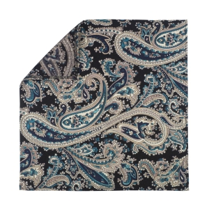 Em Men's Accessories poszetka czarno turkusowa w paisley EM-03-03-136 (1).jpg