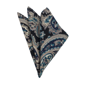 Em Men's Accessories poszetka czarno turkusowa w paisley EM-03-03-136 (1).jpg