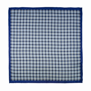EM Men's Accessories poszetka jedwabna granatowa w kratę.jpg