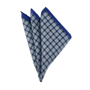 EM Men's Accessories poszetka jedwabna granatowa w kratę.jpg