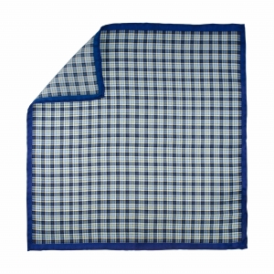 EM Men's Accessories poszetka jedwabna granatowa w kratę.jpg