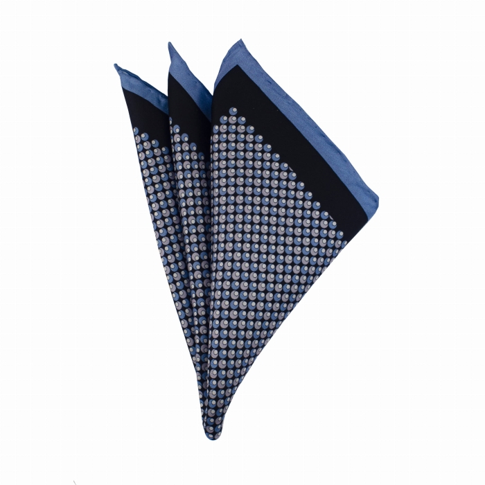 EM Men's Accessories poszetka jedwabna niebieska w mikrowzór.jpg