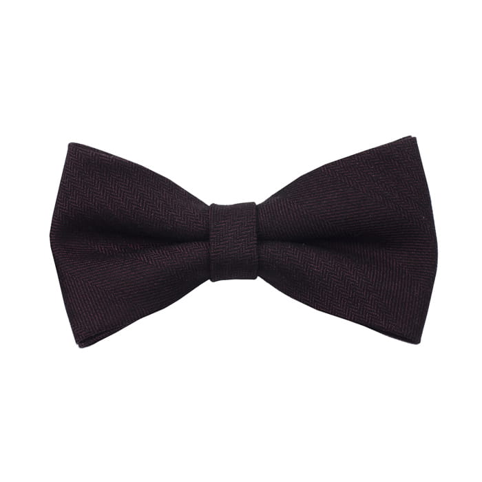 Mucha wełniana - ciemnobordowa w jodełkę