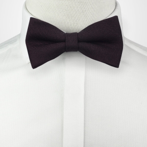 Mucha wełniana - ciemnobordowa w jodełkę