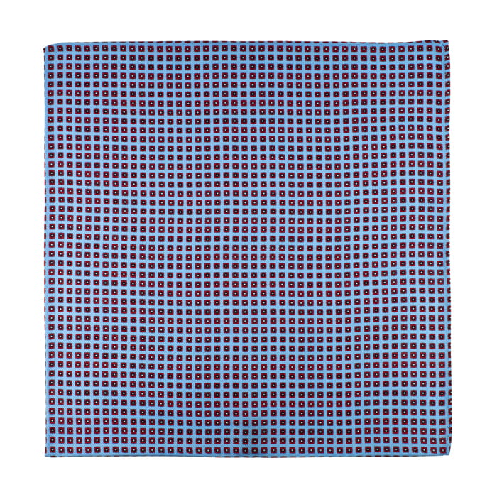 EM Men's Accessories poszetka jedwabna błękitna we wzory.jpg