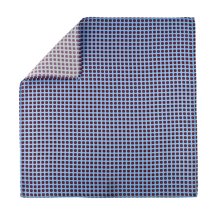 EM Men's Accessories poszetka jedwabna błękitna we wzory.jpg