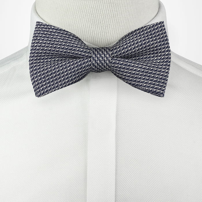 Mucha bawełniana szaro-granatowa w pepitkę