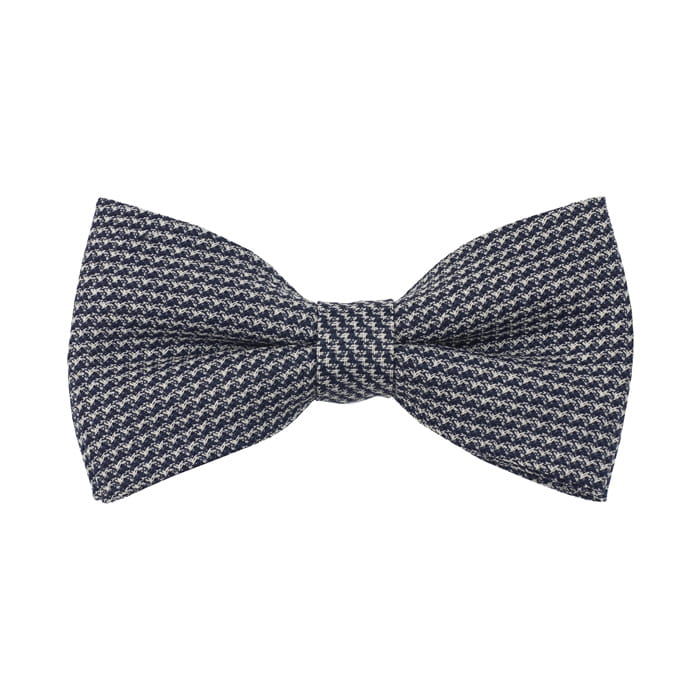 Mucha bawełniana szaro-granatowa w pepitkę