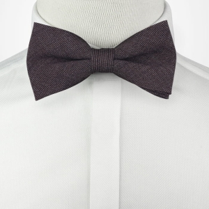 Mucha bawełniana brązowa w mikrowzór