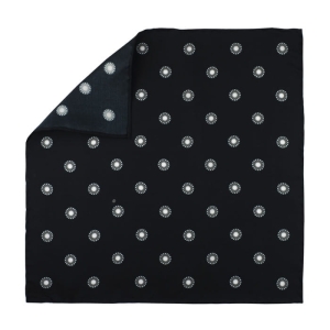 EM Men's Accessories poszetka jedwabna czarno-szara w okrągłe wzory.jpg