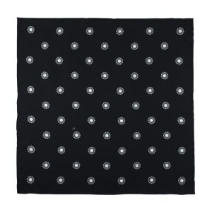 EM Men's Accessories poszetka jedwabna czarno-szara w okrągłe wzory.jpg