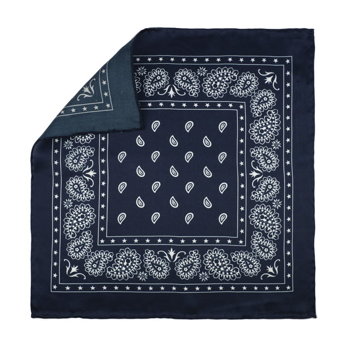EM Men's Accessories poszetka jedwabna ciemny granat paisley gwiazdki.jpg