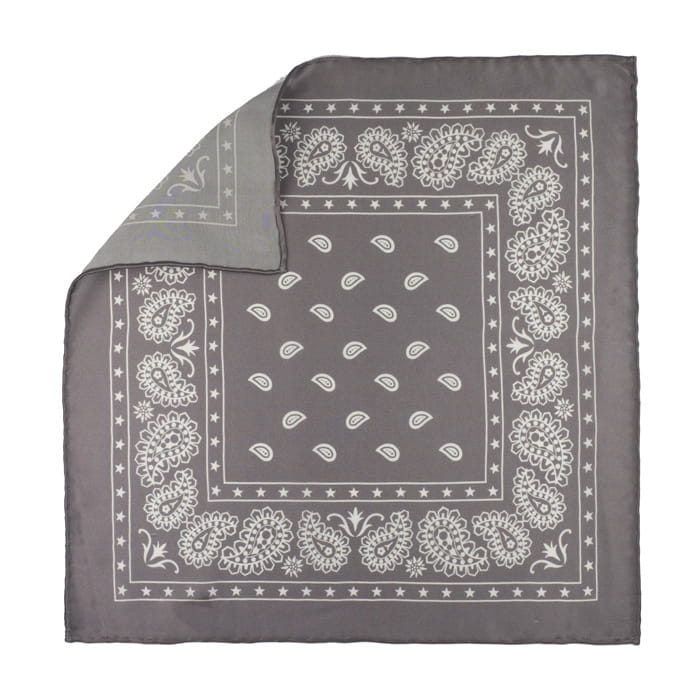 EM Men's Accessories poszetka jedwabna szara paisley.jpg