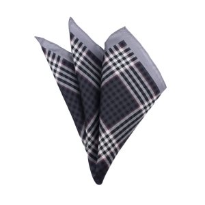 EM Men's Accessories poszetka jedwabna czarna w kratę.jpg