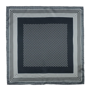 EM Men's Accessories poszetka jedwabna czarna szara w groszki.jpg