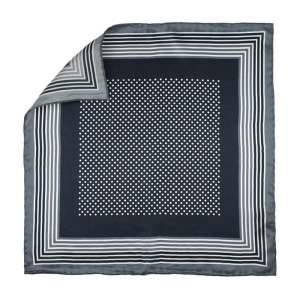 EM Men's Accessories poszetka jedwabna czarna szara w groszki.jpg