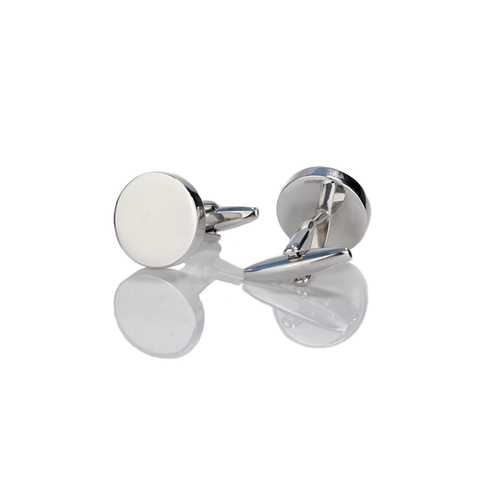 EM Men's Accessories spinki do mankietów srebrne okrągłe klasyczne.jpg