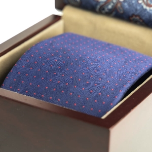 em men's accessories zestaw  prezentowy granatowy krawat poszetka spinki paisley  (1).jpg