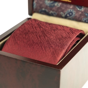 em men's accessories zestaw  prezentowy bordowy krawat poszetka spinki paisley  (3).jpg