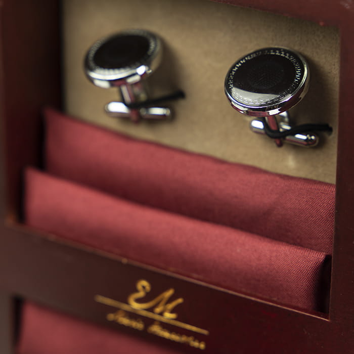 em men's accessories zestaw  prezentowy bordowy krawat poszetka spinki   (2).jpg