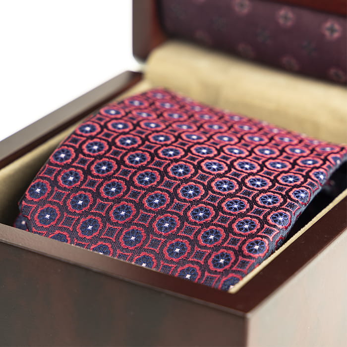 em men's accessories zestaw  prezentowy bordowy krawat poszetka spinki   (2).jpg