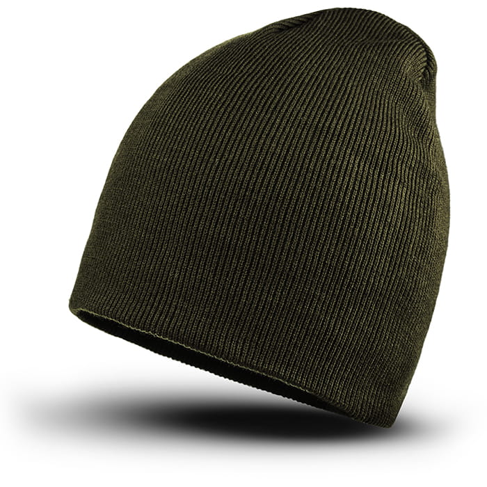 Czapka zimowa beanie - ciemnozielony butelkowa zieleń