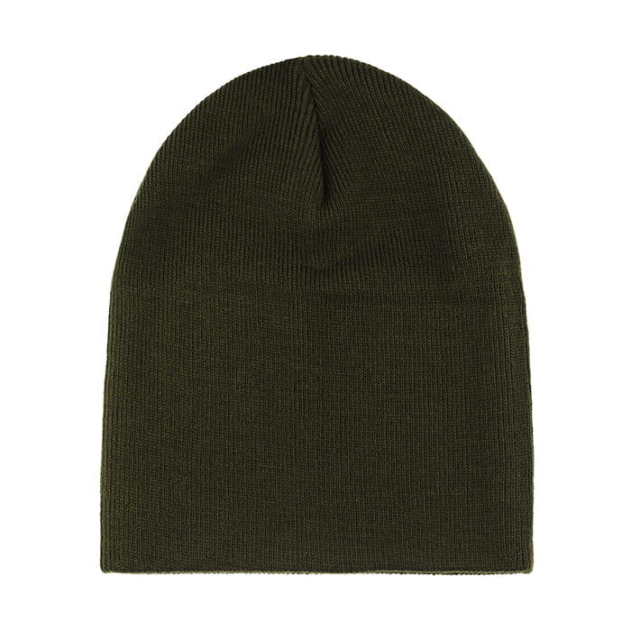 Czapka zimowa beanie - ciemnozielony butelkowa zieleń
