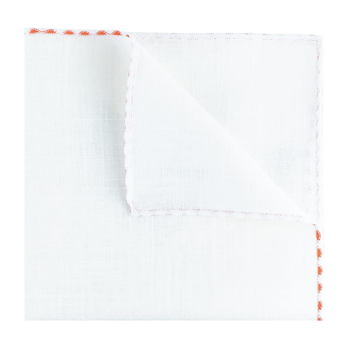 EM Men's Accessories poszetka lniana biała z czerwonym obszyciem.jpg