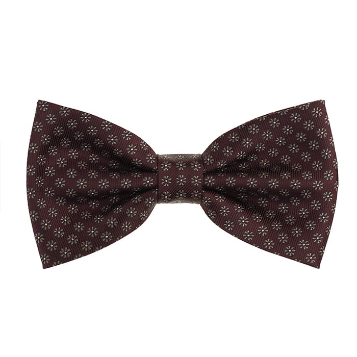 Mucha bordowa w kwiatki