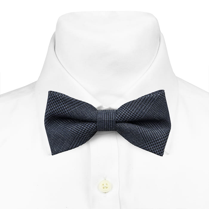 Mucha wełniana granatowa w kratę