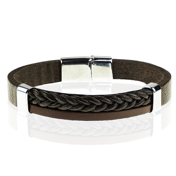 EM Men's Accessories bransoletka brązowa skóra naturalna.jpg