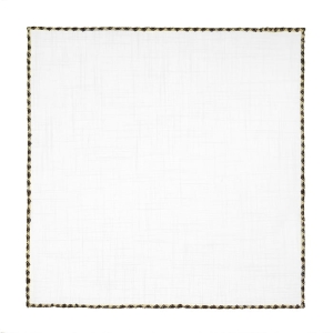 EM Men's Accessories poszetka lniana biała gładka z brązowym obszyciem.jpg