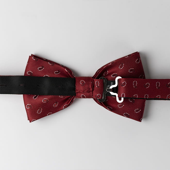 Mucha klasyczna bordowa w paisley