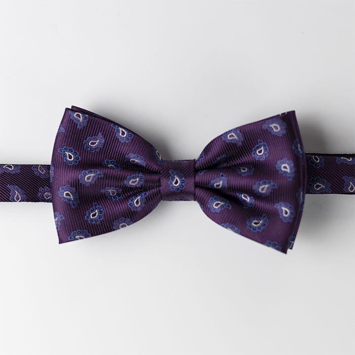 Mucha klasyczna fioletowa w paisley