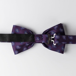 Mucha klasyczna fioletowa w paisley